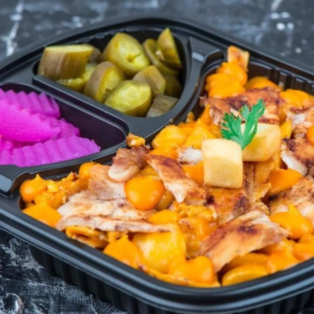 Potato Meal With Cheddar Cheese Cubes
